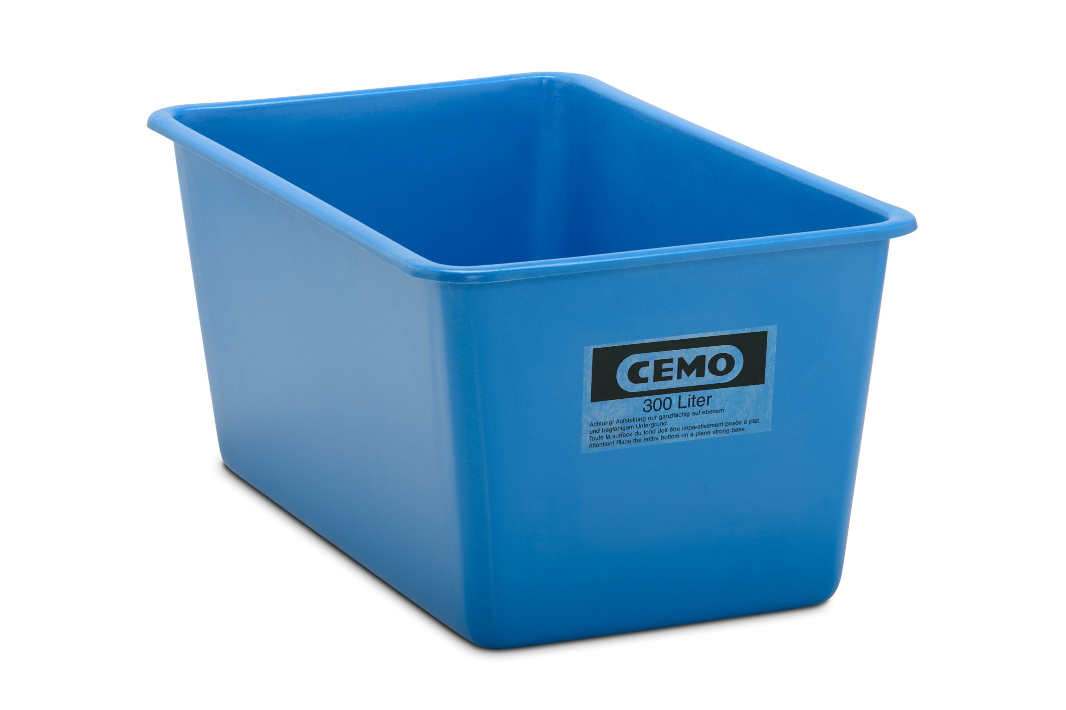 CEMO GFK-Rechteckbehälter 300 l Standard, blau - 7570