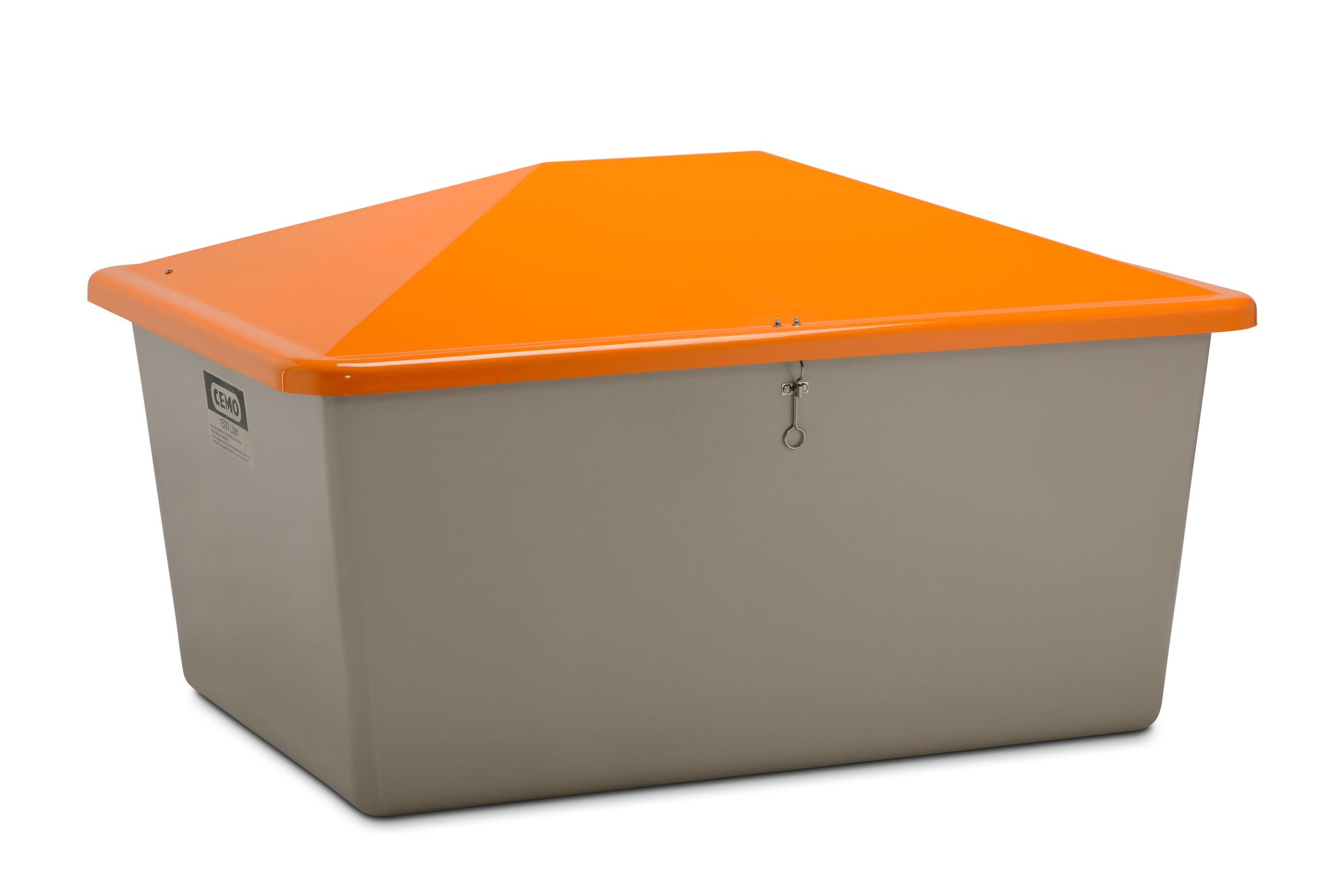 CEMO Streugutbehälter 1500 l, grau/orange - 7437