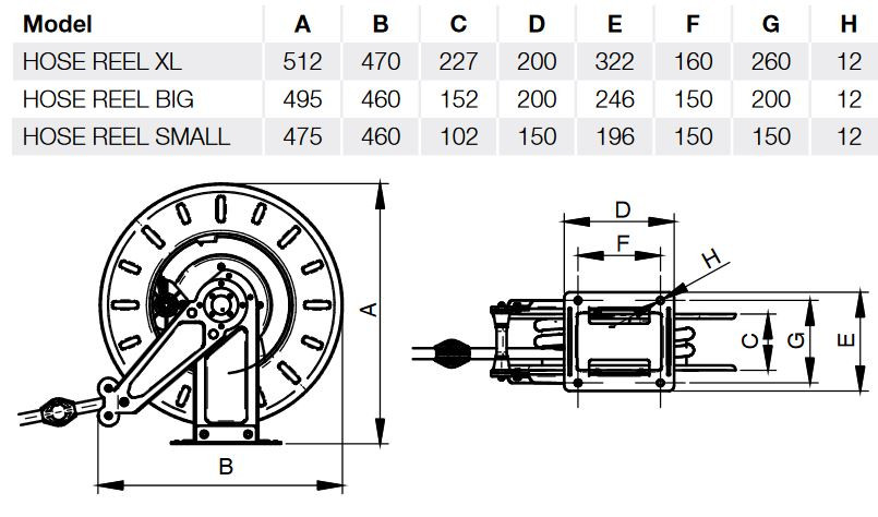 Piusi Diesel Schlauchhaspel Hosereel 15 x 1” XL - F0075019B