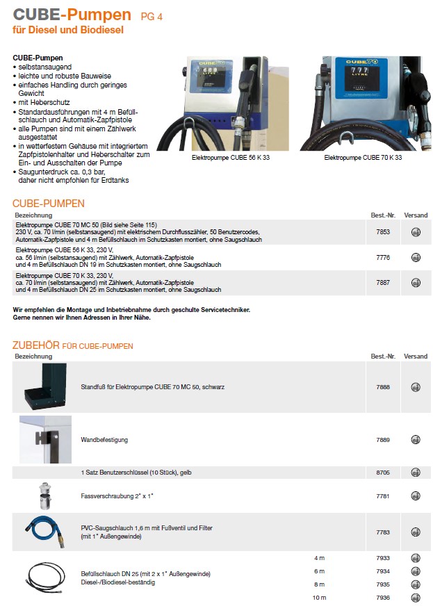 CEMO Diesel-Zapfanlage Cube 70 MC 50 - 7853