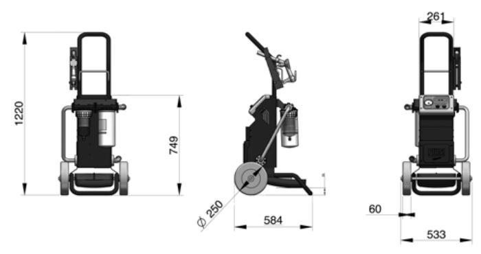 Zuwa Diesel/Öl Filtroll Filteraggregat 25 l/min 230 V - 120658