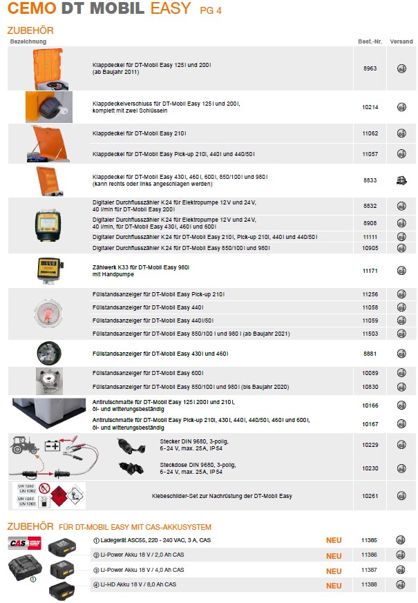 CEMO DT-Mobil Easy 980 l Basic, 18V Cematic 56/18, vorgerichtet für CAS-Akku - 11932