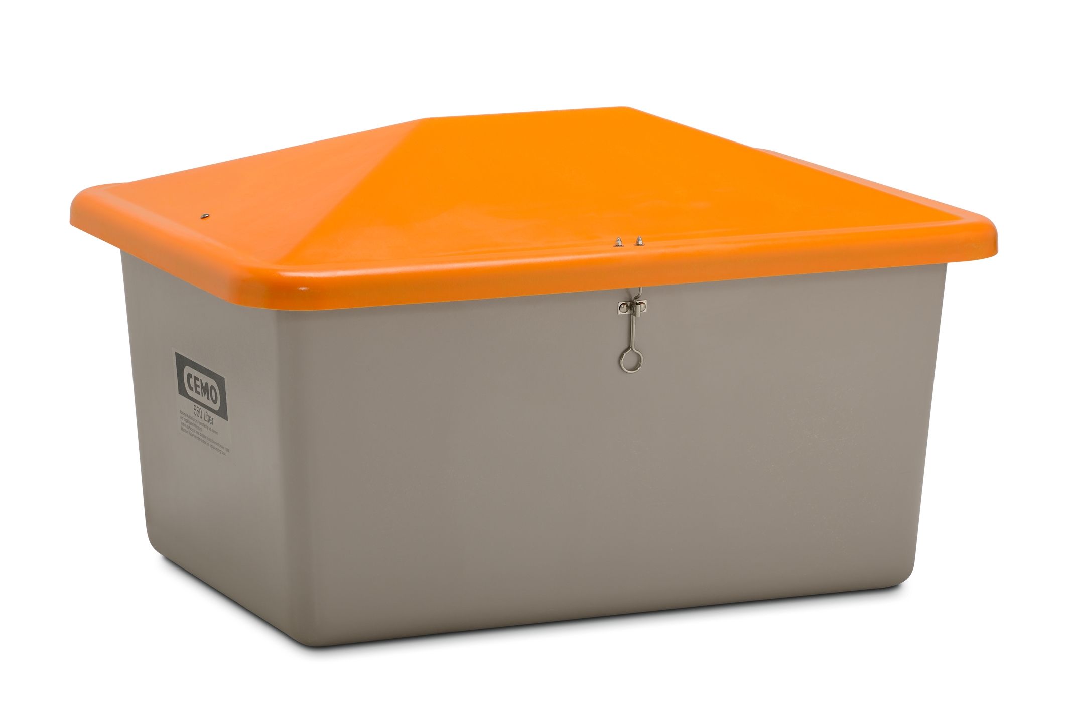 CEMO Streugutbehälter 550 l, grau/orange - 10833