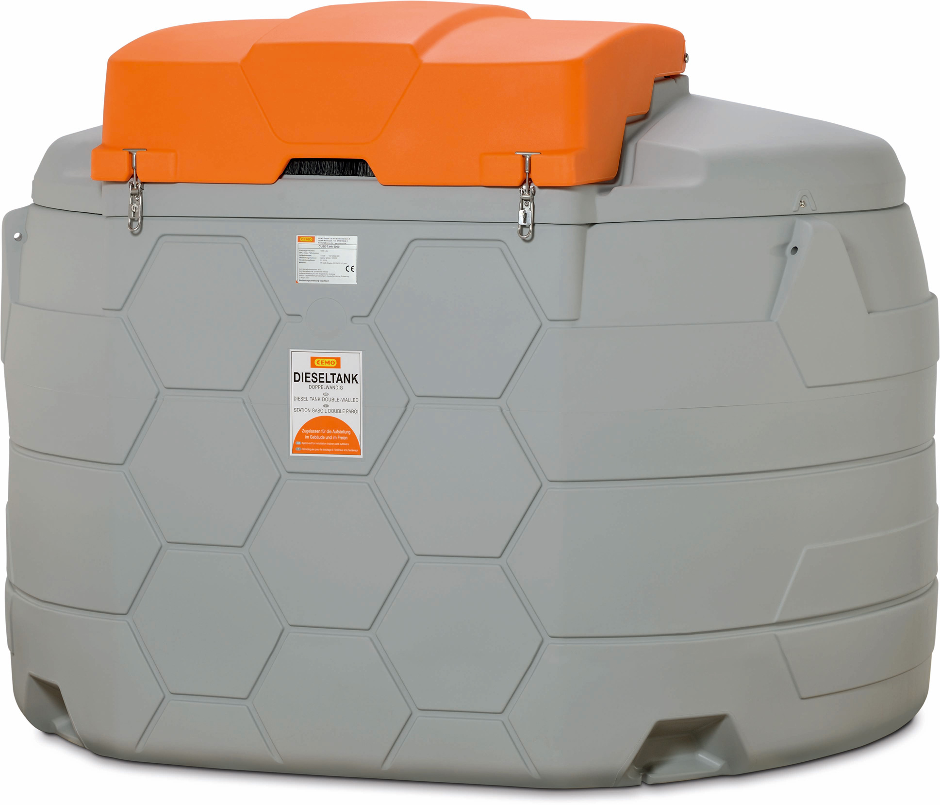 CEMO CUBE-Dieseltank 5000 l Outdoor fastfill Premium SP 80 AC – 11650