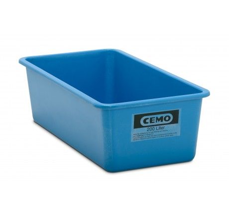 CEMO GFK-Rechteckbehälter 200 l flach Standard, blau - 7568