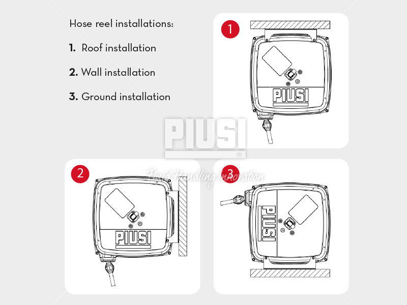 Piusi Öl Schlauchhaspel Close hose reel 1/2” + 12mt hose - HC60121200A